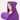 JumboPLUS hooded towel, purple (13+ yrs)